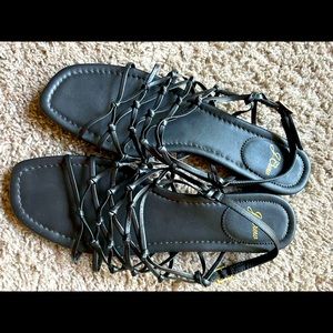 J. Crew Black Sandal Size 10